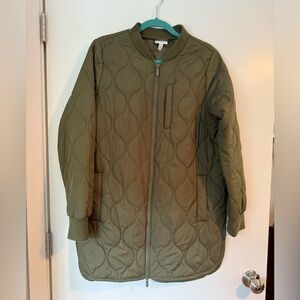 Zella Olive Green Quilted  Jacket
